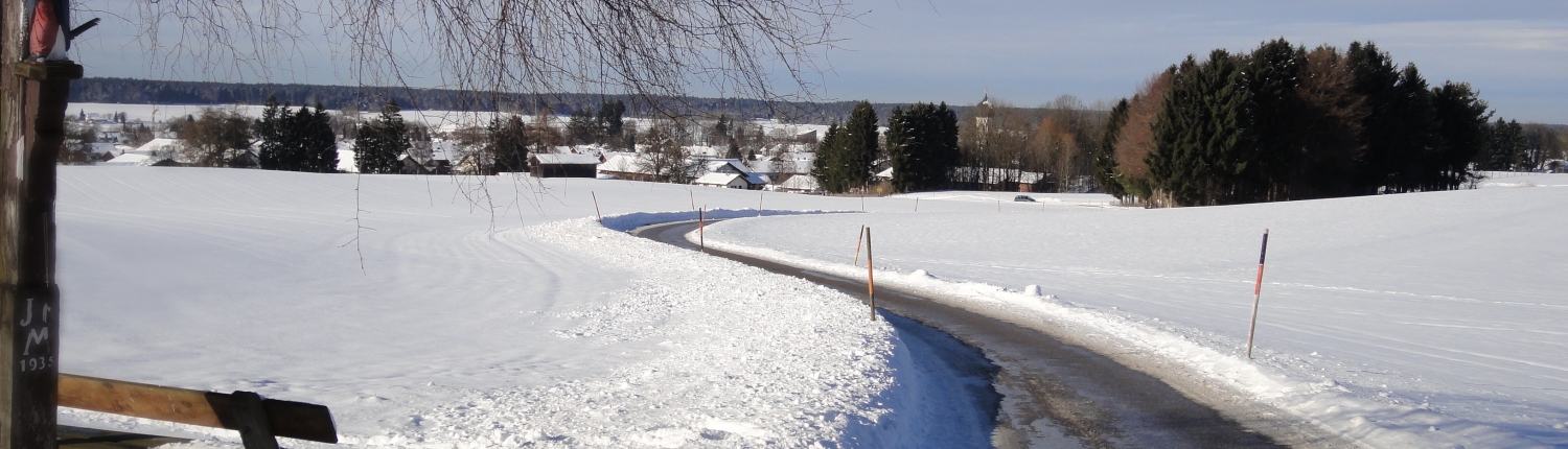 Blick auf Aying im Winter Peter Wagner Aying 2020